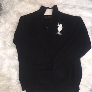 Navy USPA Quarter-Zip Sweater
